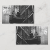 Bouwvakker op kraanplatform visitekaartje (Voorkant / Achterkant)