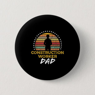 Bouwvakker papa, grappige voorman Job Quote G Ronde Button 5,7 Cm