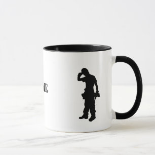 Bouwvakker Silhouetten Naam Mok