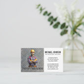 bouwvakker | stalen Borden patroon Visitekaartje (Staand voorkant)