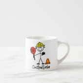 Bouwvakker Stickfiguur Espresso Kop (Rechts)