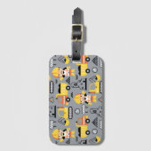 Bouwvakker Tipper Truck Digger Patroon Bagagelabel (Voorkant (verticaal))