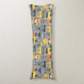 Bouwvakker Tipper Truck Digger Patroon Lichaamskussen (Voorkant Verticaal)