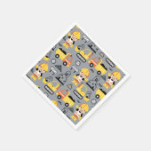 Bouwvakker Tipper Truck Digger Patroon Servet (Hoek)