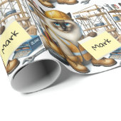 Bouwvakker voor Cat Lover Cadeaupapier (Rol Hoek)