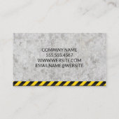 bouwvakker | vuilniswagen visitekaartje (Achterkant)