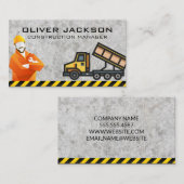 bouwvakker | vuilniswagen visitekaartje (Voorkant / Achterkant)