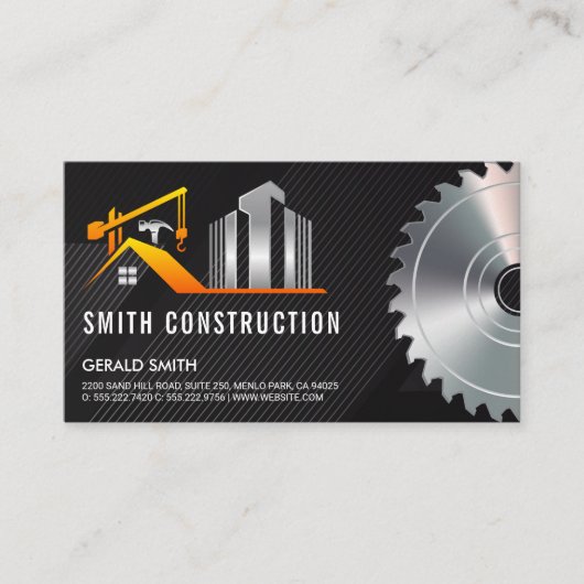 bouwvakker | Zaag | aannemer Visitekaartje (Voorkant)