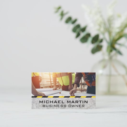 bouwvakkers | architect | Ingenieurs Visitekaartje (Staand voorkant)