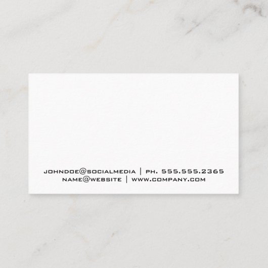 bouwvakkers | architect | Ingenieurs Visitekaartje (Achterkant)