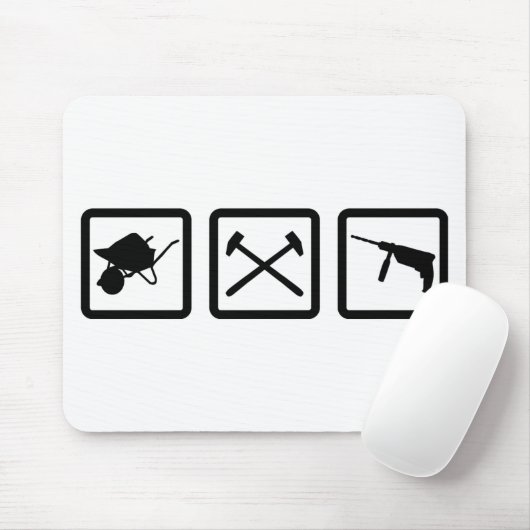 bouwvakkers muismat (Met muis)