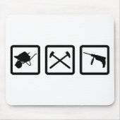 bouwvakkers muismat (Voorkant)