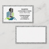 Bouwvakkers van onroerend goed | Staalgrens Visitekaartje (Voorkant / Achterkant)