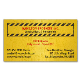 bouwvakman magnetisch visitekaartje