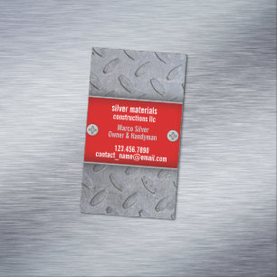 bouwvakman magnetisch visitekaartje