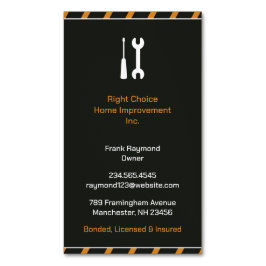 bouwvakman magnetisch visitekaartje