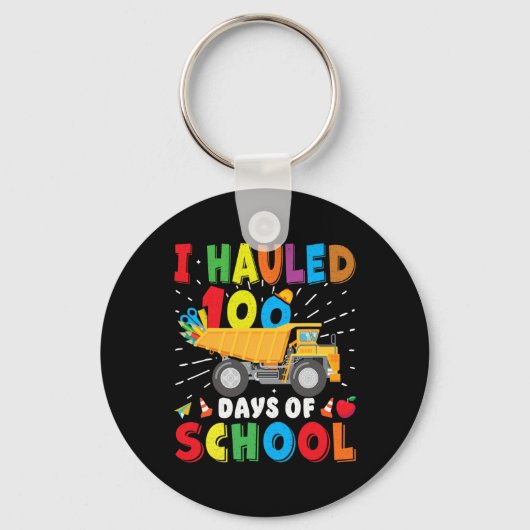 Bouwvoertuig 100 dagen van School Apparel Du Sleutelhanger (Voorkant)