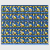 Bouwvoertuig Aangepaste bakken Blauwe dag Cadeaupapier (Vlak)