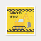 Bouwvoertuig Aangepaste kinderen op zaterdag Servet (Voorkant)