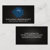 Bouwvoertuig Blauwe Logo Visitekaartje (Voorkant / Achterkant)