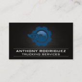 Bouwvoertuig Blauwe Logo Visitekaartje (Voorkant)