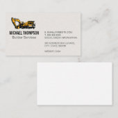 bouwvoertuig | Builder-Visitekaartje Visitekaartje (Voorkant / Achterkant)