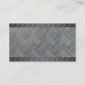 bouwvoertuig | Diamantgeplateerd staal Visitekaartje (Achterkant)