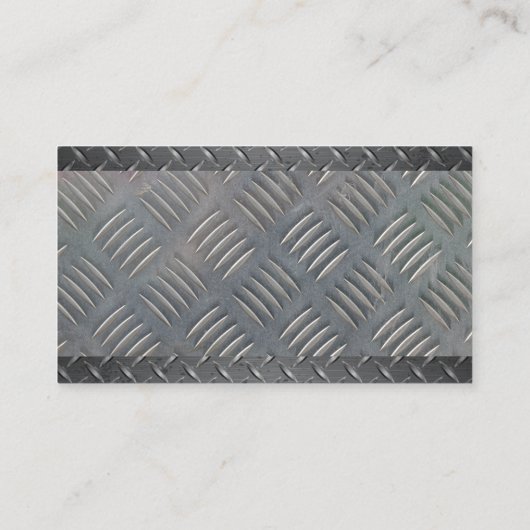 bouwvoertuig | Diamantgeplateerd staal Visitekaartje (Achterkant)