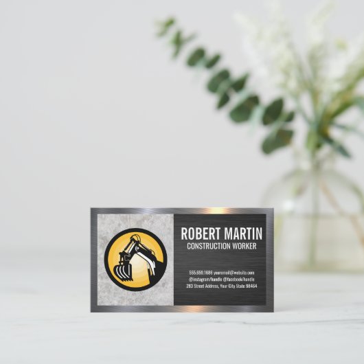 Bouwvoertuig | Dozer Afsprakenkaartje (Staand voorkant)