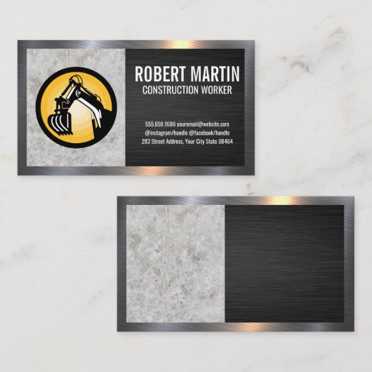 Bouwvoertuig | Dozer Afsprakenkaartje (Voorkant / Achterkant)