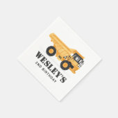 Bouwvoertuig Dump Truck Verjaardagsfeest Servet (Hoek)