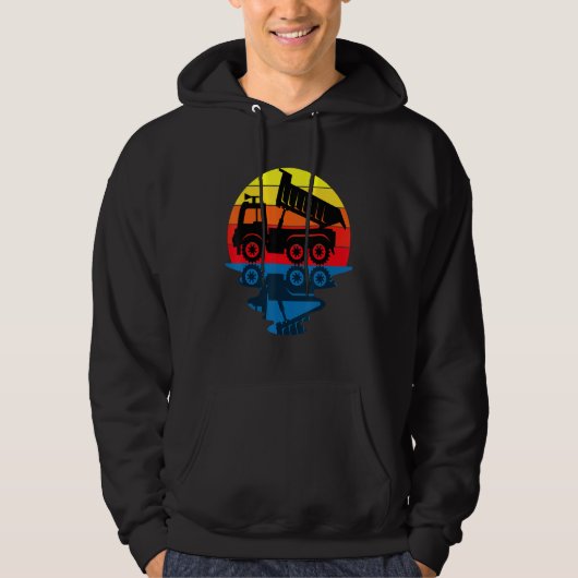 Bouwvoertuig dump vrachtwagen hoodie (Voorkant)
