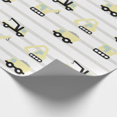 Bouwvoertuig en verkeerspatroon cadeaupapier (Hoek)