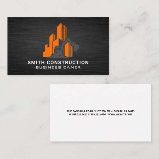 Bouwvoertuig | Gebouw Visitekaartje (Voorkant / Achterkant)