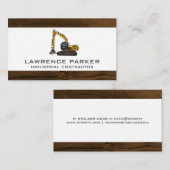 Bouwvoertuig graafmachine Logo Visitekaartje (Voorkant / Achterkant)