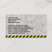 bouwvoertuig | Hardhat Home Logo Visitekaartje (Achterkant)