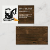 Bouwvoertuig | Houtkorrels Visitekaartje (Voorkant / Achterkant)
