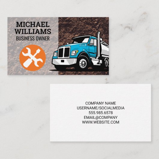 Bouwvoertuig | Logo Hardware Tools Visitekaartje (Voorkant / Achterkant)