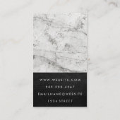 Bouwvoertuig | Marmer | Leder Visitekaartje (Achterkant)