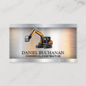 Bouwvoertuig | Metaal Visitekaartje (Voorkant)