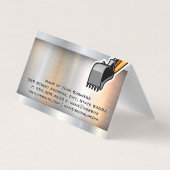 Bouwvoertuig | Metaal Visitekaartje (Achterkant)