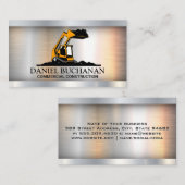 Bouwvoertuig | Metaal Visitekaartje (Voorkant / Achterkant)