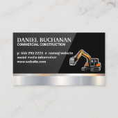 Bouwvoertuig| Metaal | Zwart gloss Visitekaartje (Voorkant)