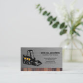 Bouwvoertuig | Metaalhout Visitekaartje (Staand voorkant)