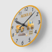 Bouwvoertuig Oranje graafmachine voor kinderen per Ronde Klok (Hoek)