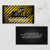 Bouwvoertuig | Stapels met waarschuwing Visitekaartje (Voorkant / Achterkant)