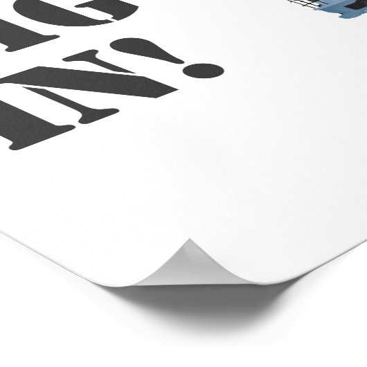 Bouwvoertuig Verjaardag Graven in Voedsel teken Poster (Hoek)