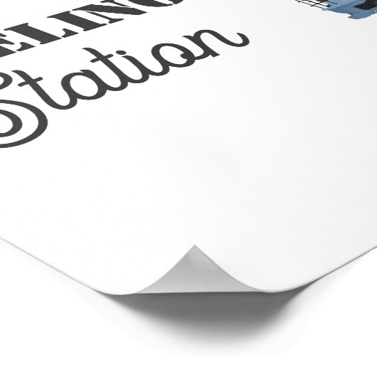 Bouwvoertuig Verjaardag Tankstation teken Poster (Hoek)