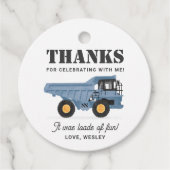 Bouwvoertuig Verjaardagsfeest Bedankjes Labels (Voorkant)