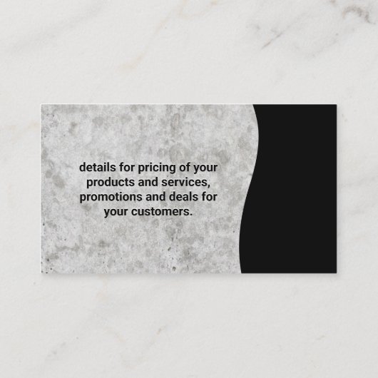 bouwvoertuig | woningbouw visitekaartje (Achterkant)